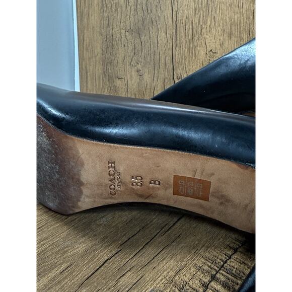 Coach Pumps Heels Womens 8.5B Black Leather Classic Career Basic - Picture 5 of 6